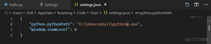 vscode配置python 控制台/终端/TERMINAL 不输出/不显示 解决办法_json_04