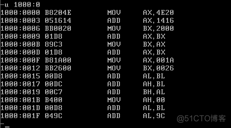 【8086汇编】王爽汇编语言（第三版）实验1详解 —— 查看CPU和内存，用机器指令和汇编指令编程_执行程序_02