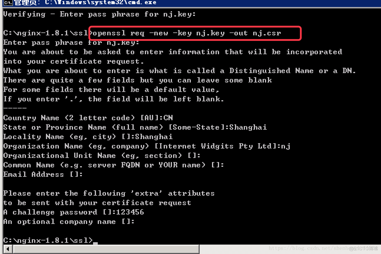 Windows 64位+Nginx1.8.1 配置SSL实现HTTPS访问_命令行_06
