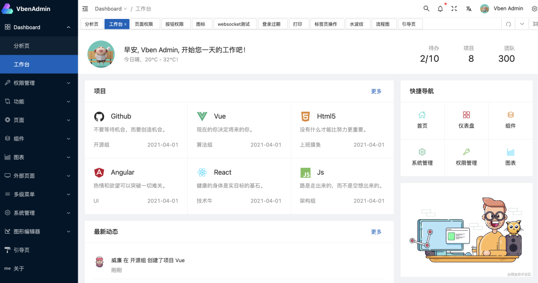 这几款基于vue3和vite的开箱即用的中后台管理模版,让你yyds!_编程语言_05