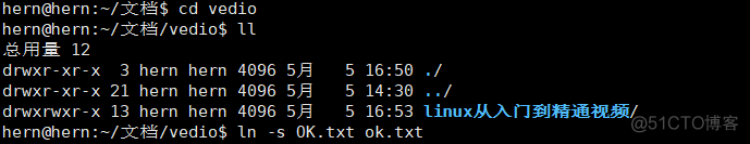 Linux ln、history命令_软链接_03