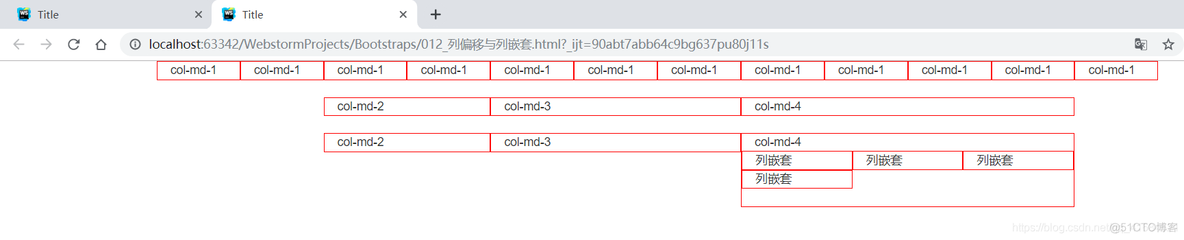 bootstrap笔记（六）——列偏移与嵌套列_css_04