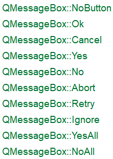 Qt：31---QMessageBox消息对话框_按钮类型