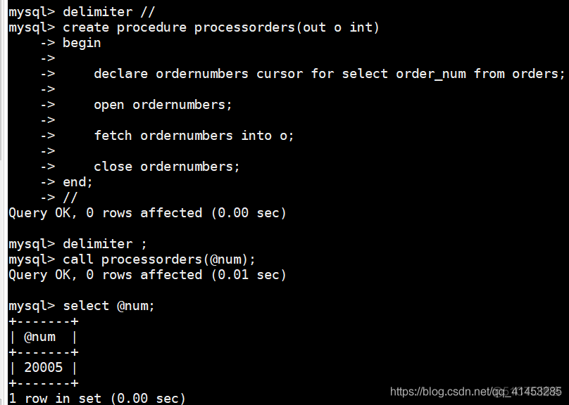 MySQL cursor光标/游标_数据_04