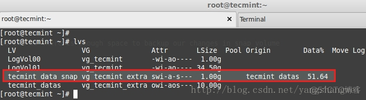 Linux - How to Take ‘Snapshot of Logical Volume and Restore’ in LVM_linux_06