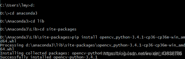 Anaconda环境下OpenCV的安装_解决方法