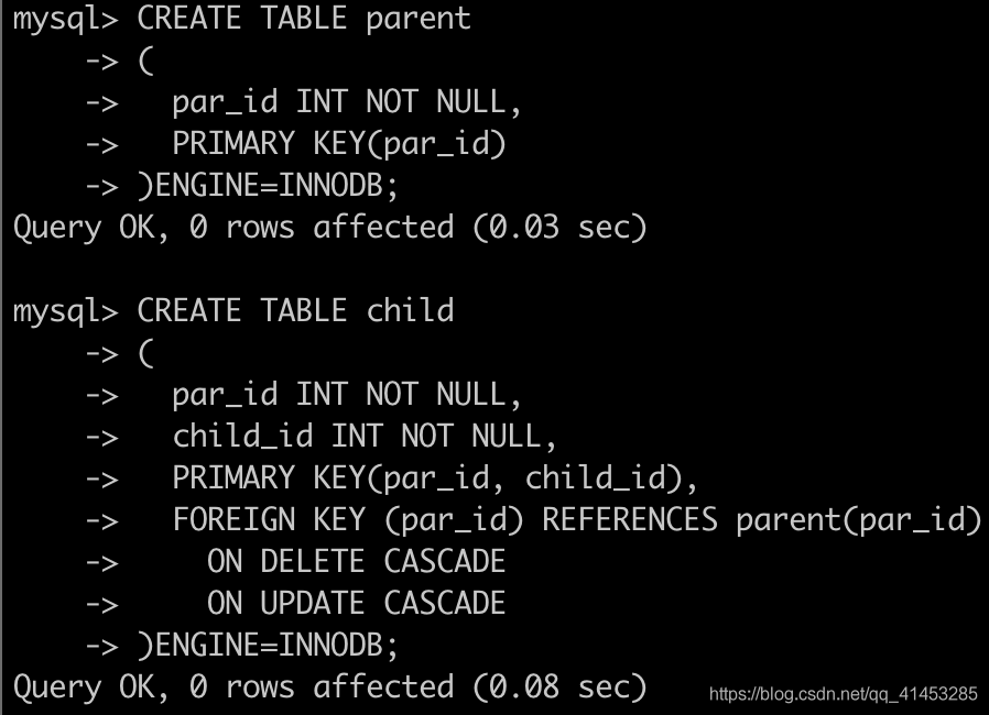 MySQL的表约束与数据完整性：主键、外键、引用完整性、级联操作_alter table_03