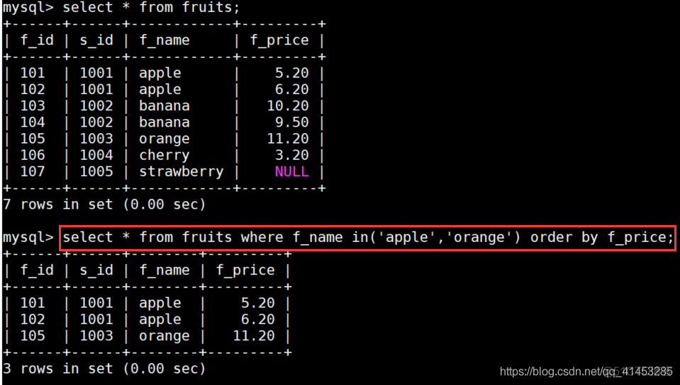 MySQL表查询：SELECT、WHERE、BETWEEN、LIKE、IS NULL、IN/AND/OR、DISTINCT、ORDER BY、DESC、LIMIT、NOT、完全限定查询_偏移量_15