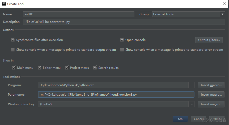 PyCharm+QT Designer整合_pyqt_04