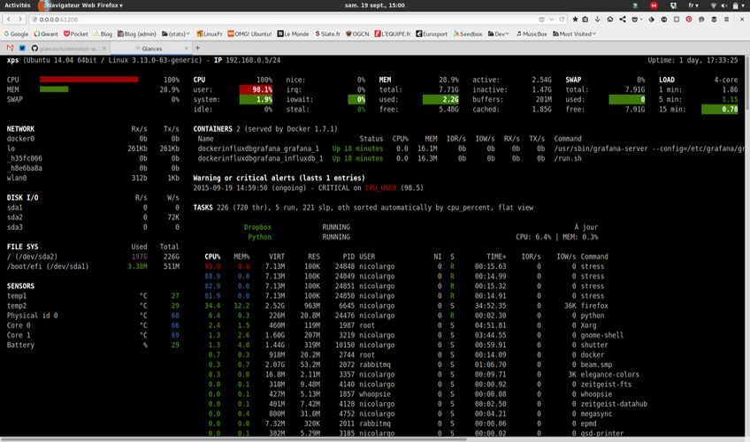 系统之眼！Linux系统性能监控工具Glances_数据_02