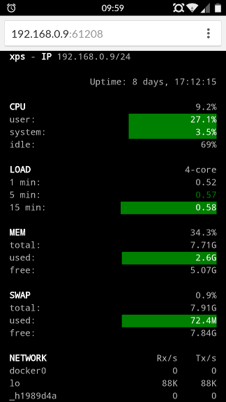 系统之眼！Linux系统性能监控工具Glances_数据_05