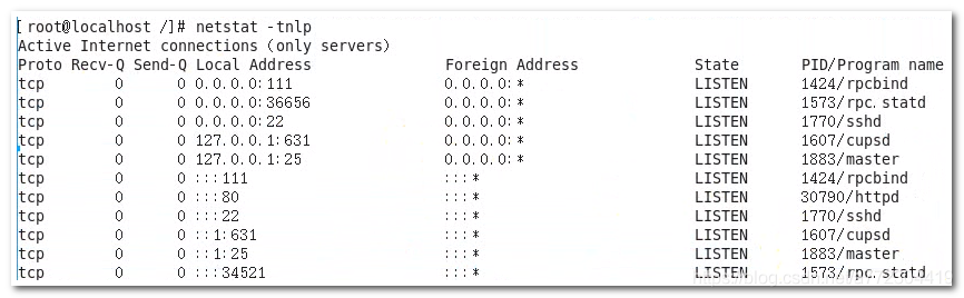 Linux netstat查看网络连接状态_javascript