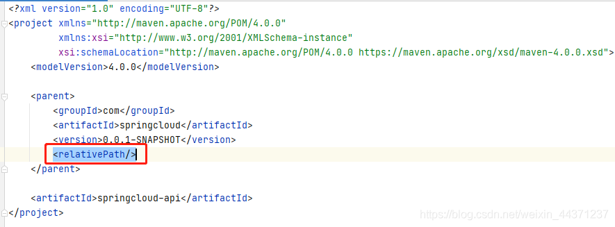 parent-relativepath-of-pom-xxx-points-at-instead-of-please-verify