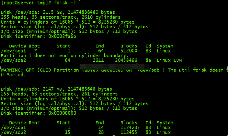 Linux硬盘分区 fdisk 和 parted命令详解_文件系统_03