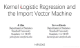 Kernel Logistic Regression and the Import Vector Machine
