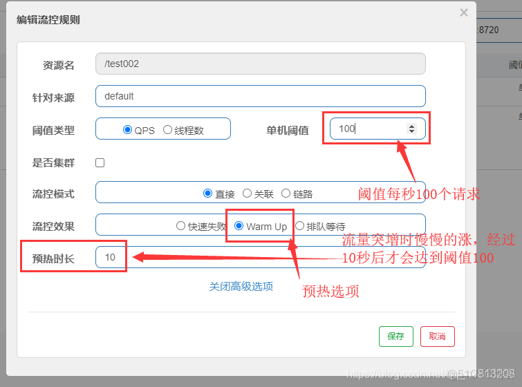 sentinel流控设置--流控预热_使用场景