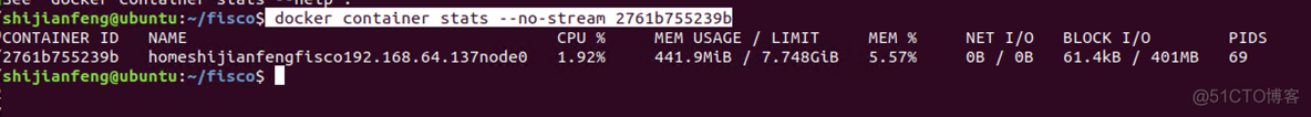 docker 查看容器的cpu 内存 IO_javascript