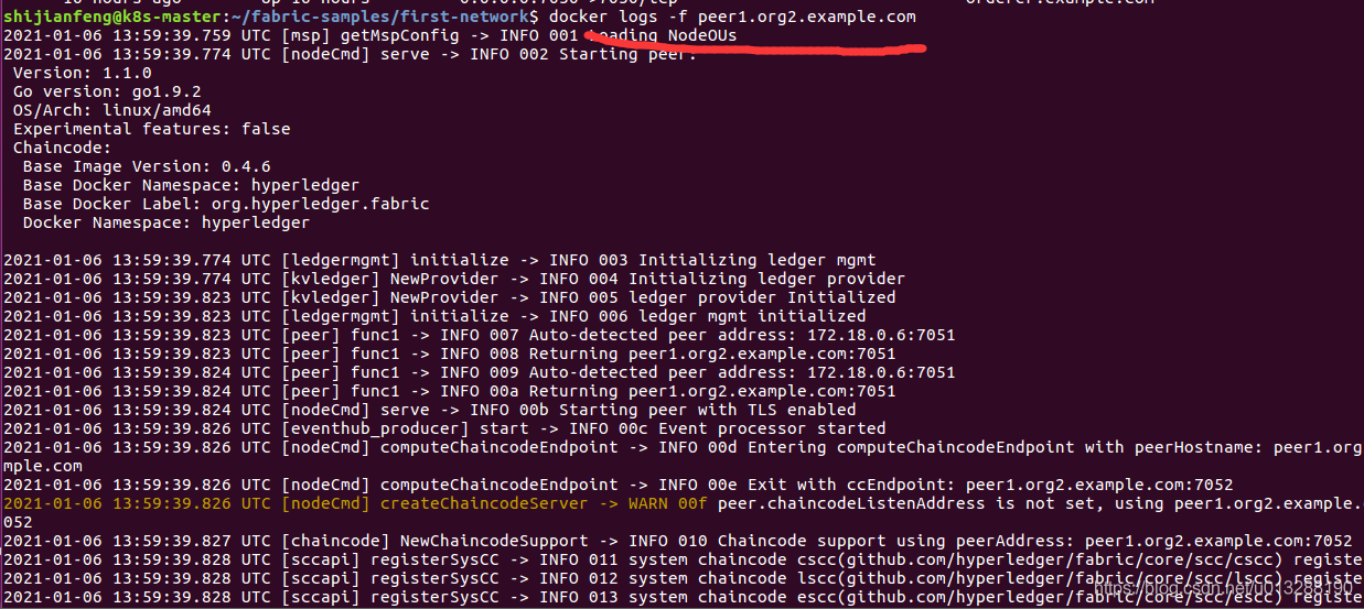 Hyperledger Fabric教程（7）--启动fabric区块链网络 如何查看节点日志_fabric_02