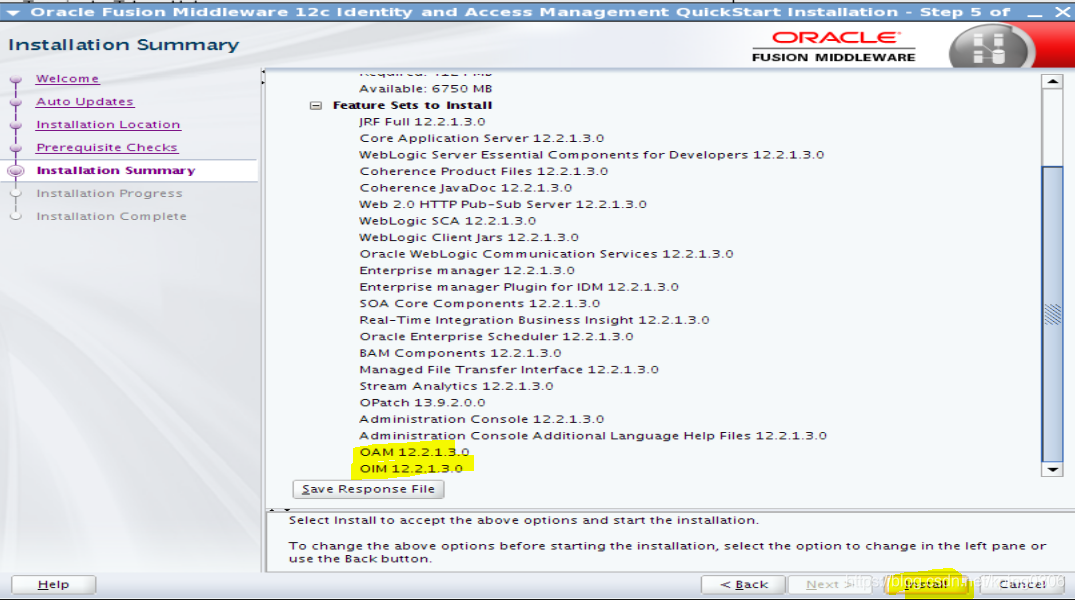 OIM 12c / 12.2.1.3.0 Installation Using Quick Installer (step by step)_身份认证_08