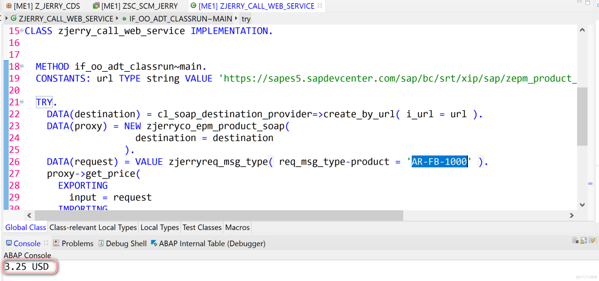 如何在 SAP BTP 平台 ABAP 编程环境里消费基于 SOAP 的 Web Service_java_13