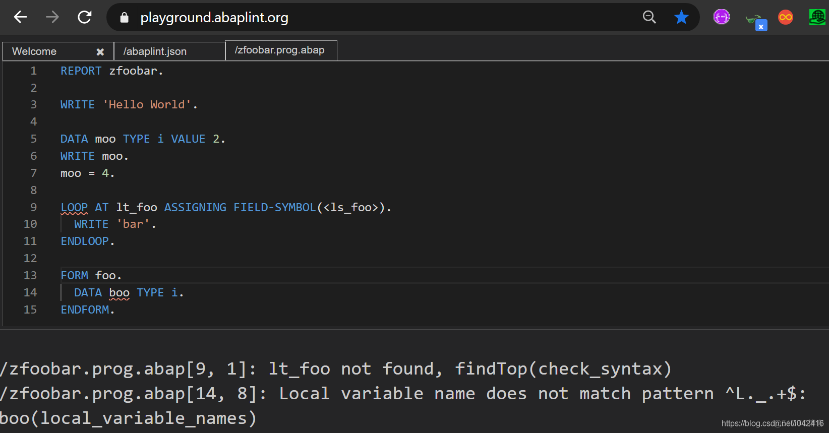 在Visual Studio Code里编写ABAP代码_代码检查_06