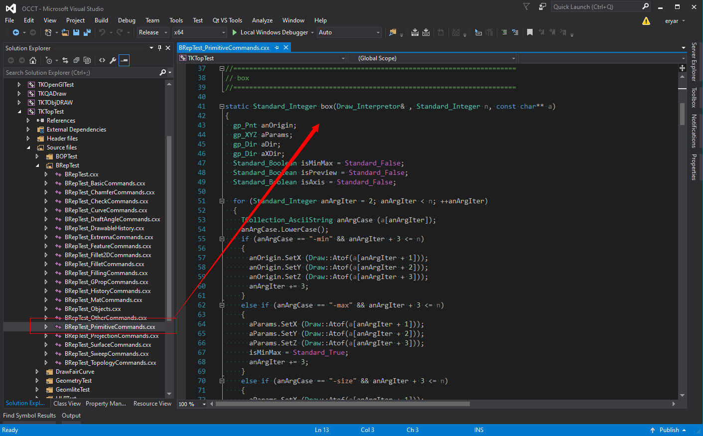 OpenCASCADE DRAW Command Source_c++_05