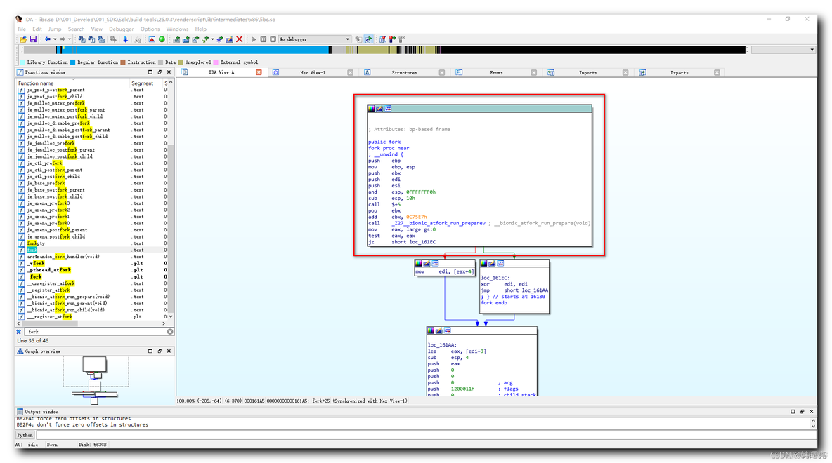 【Android 逆向】x86 汇编 ( 使用 IDA 解析 x86 架构的动态库文件 | x86 汇编语言分析 )_汇编