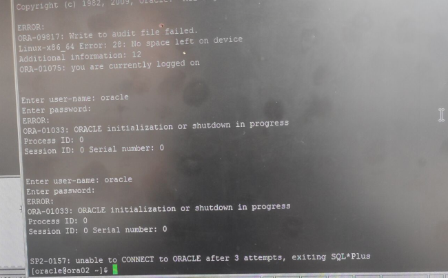 oracle--报错 ORA-01003，ORA-09817，ORA-01075_Oracle