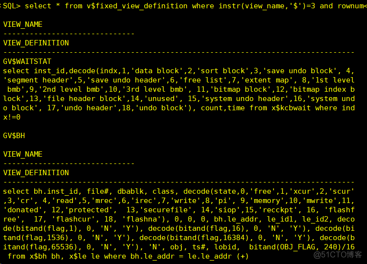 oracle 基础知识(七)----动态性能视图_sql_03