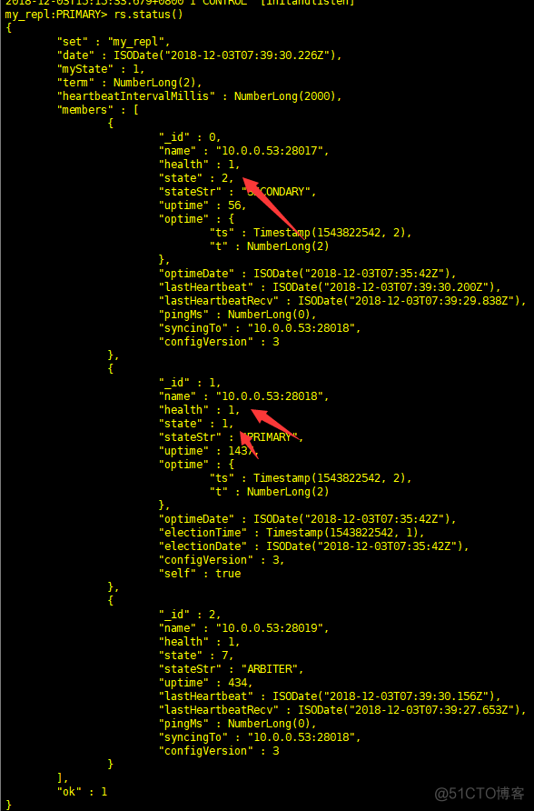 replcation set (复制集)配置过程 --mongodb_mongodb_18