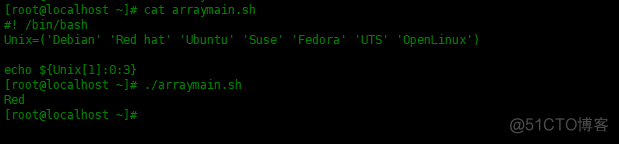 Bash Shell脚本中的数组使用实例_unix_07