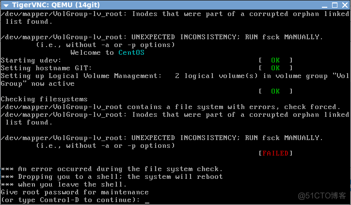 an error occurred during the file system check错误的解决_启动