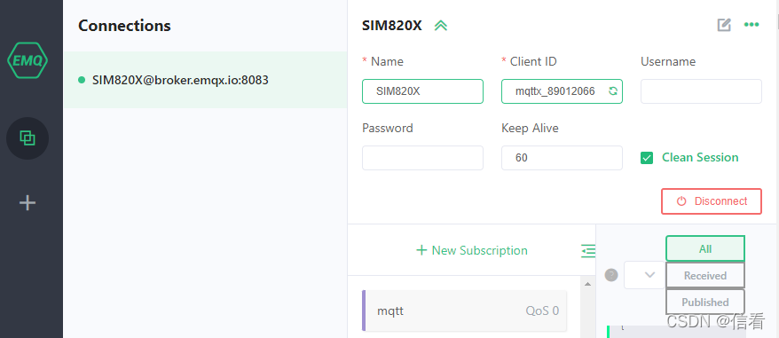 SIM820X sends data to MQTT cloud platform via MQTT_运维