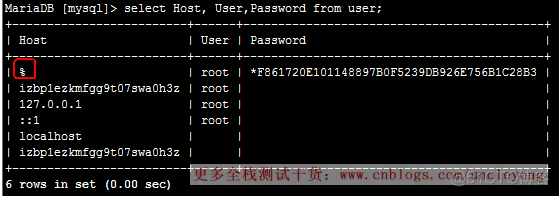 centos7中，mysql连接报错：1130 - Host ‘118.111.111.111’ is not allowed to connect to this MariaDB server_本地连接_08