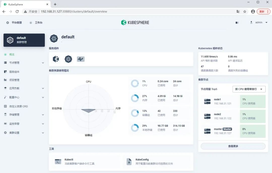 CentOS7下离线安装KubeSphere3.0集群_配置文件_17