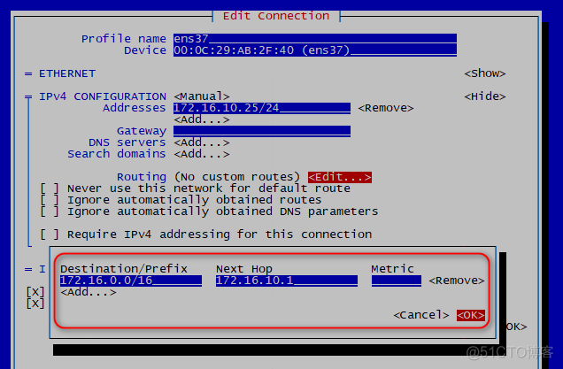 CentOS7系统双网卡环境下添加静态路由的几种方法_重启_09