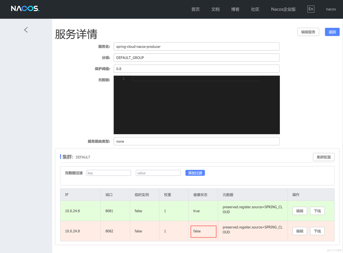 Spring Cloud Alibaba Nacos路由策略之保护阈值！_多实例_07