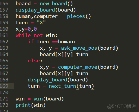 python 五子棋-文字版（上）_井字棋_14