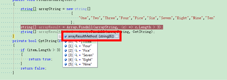 C#泛型委托Predicate、Action、Func_数组_04