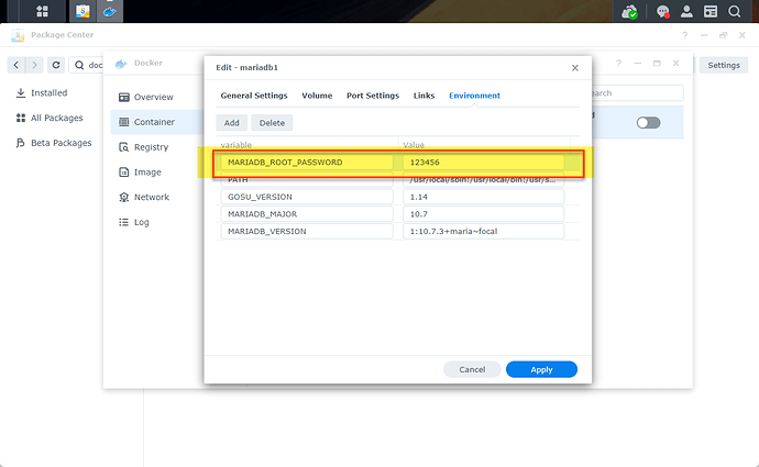 群晖（Synology）NAS 安装 Mariadb 数据库启动错误_数据库_03