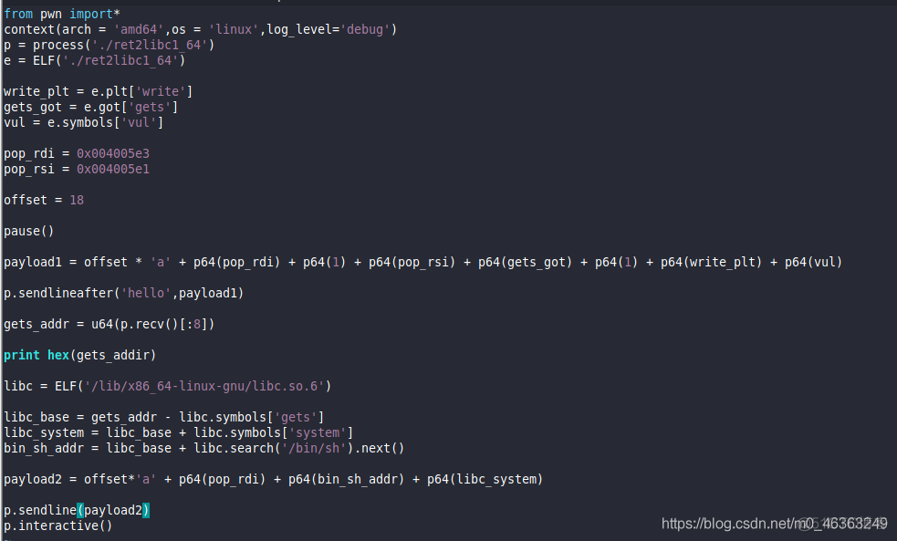 [PWN][高级篇]ROP-ret2libc-32/64位实例  （共四个）_system函数_10