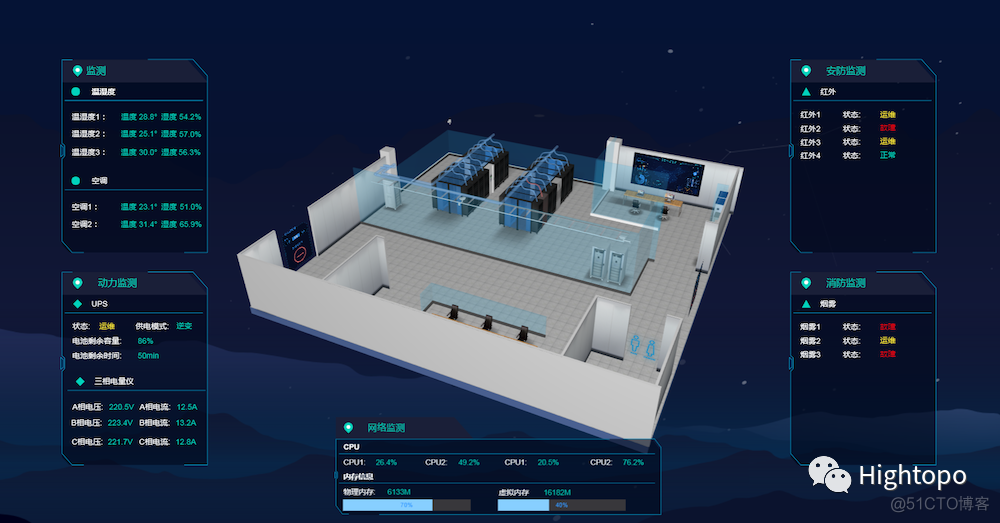 告别传统机房：3D 机房数据可视化实现智能化与VR技术的新碰撞_建模_05