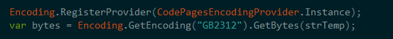 .Net Core报“‘GB2312‘ is not a supported encoding name. For information on defining a custom encod”的错误_.net_03