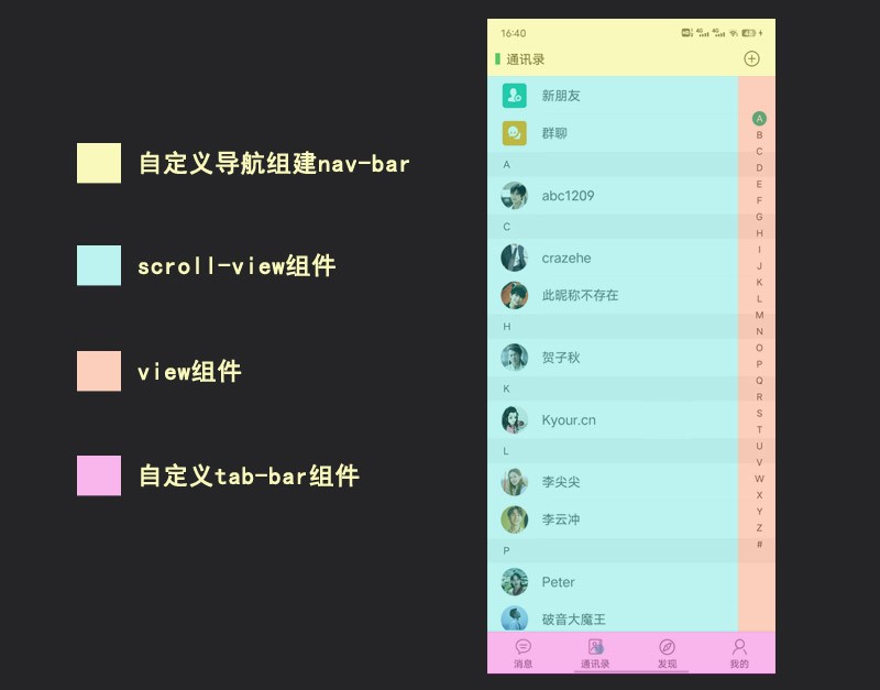 使用APICloud AVM多端框架开发仿微信通讯录功能_多端开发_06