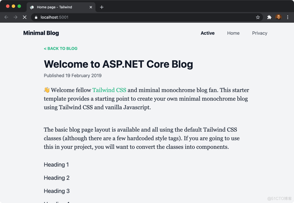 在 ASP.NET Core 中使用 Tailwind_asp.net