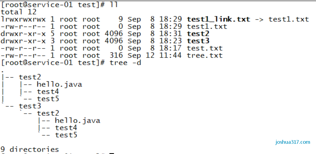 一天一个 Linux 命令（12）：tree 命令_子目录_03