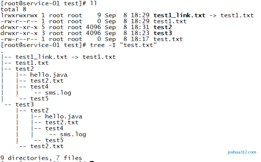 一天一个 Linux 命令（12）：tree 命令_子目录_05