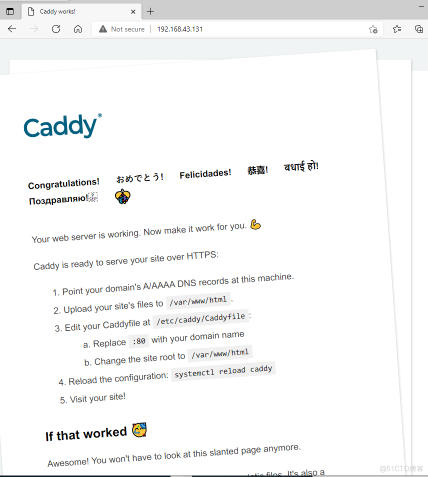 CentOS 8 安装 Caddy Web服务器_html_04