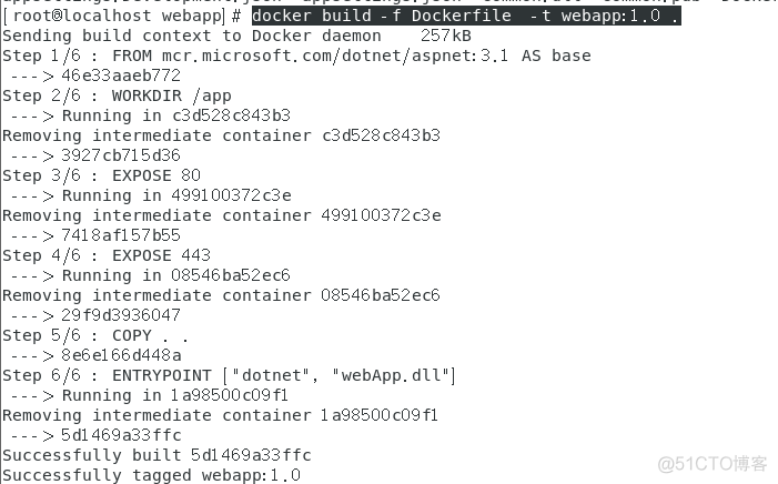 netcore3.1 dockerfile 生成镜像 并 部署到 linux 系统_docker_06