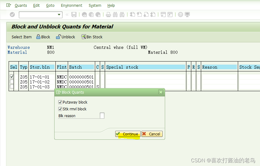 SAP WM初阶LS07冻结Quant_SAP WM_04